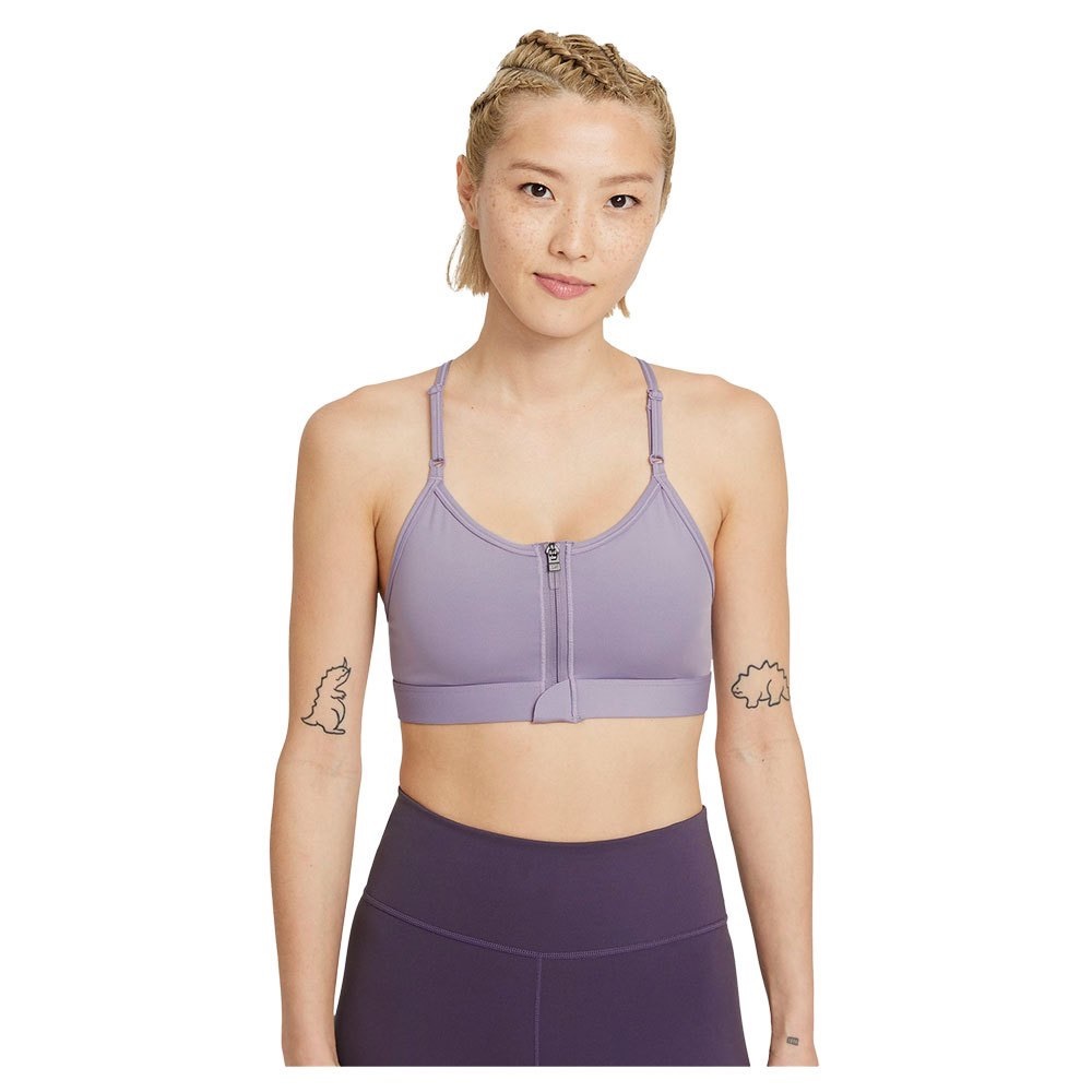 EUC Nike Indy Zip Front Sport Bra Violet/ Purple